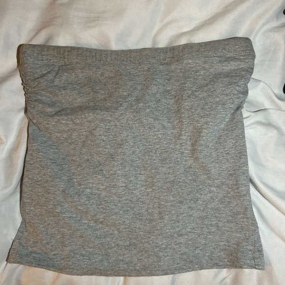 Plain grey long tube top - Picture 1 of 3